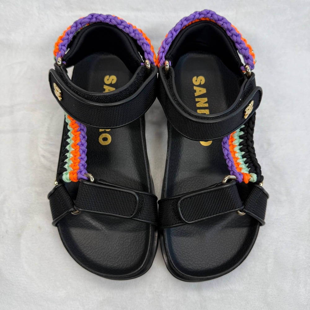 Sandro Olimpia Sandals Platform Flatform Colorful Straps Size 36 - Picture 3 of 12